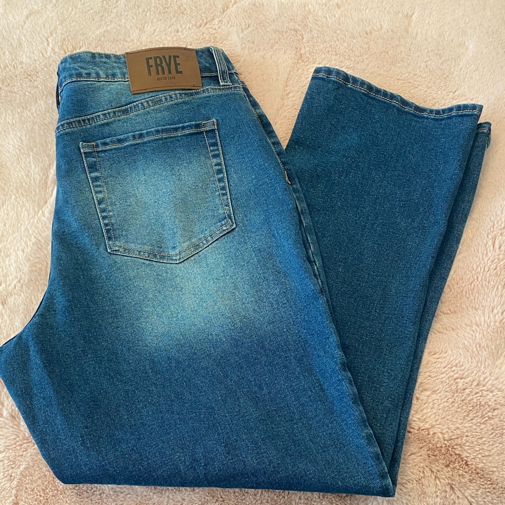 FRYE Womens Medium Blue Relaxed Jeans